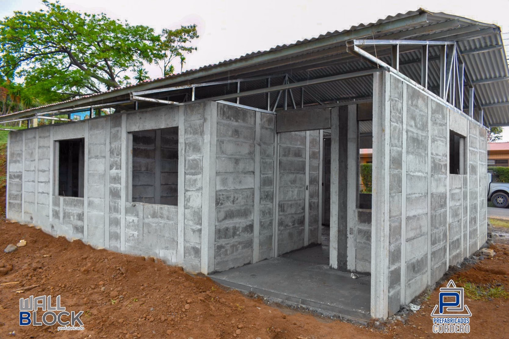 ¿Cuántos bloques se necesitan para una casa de 4x4?