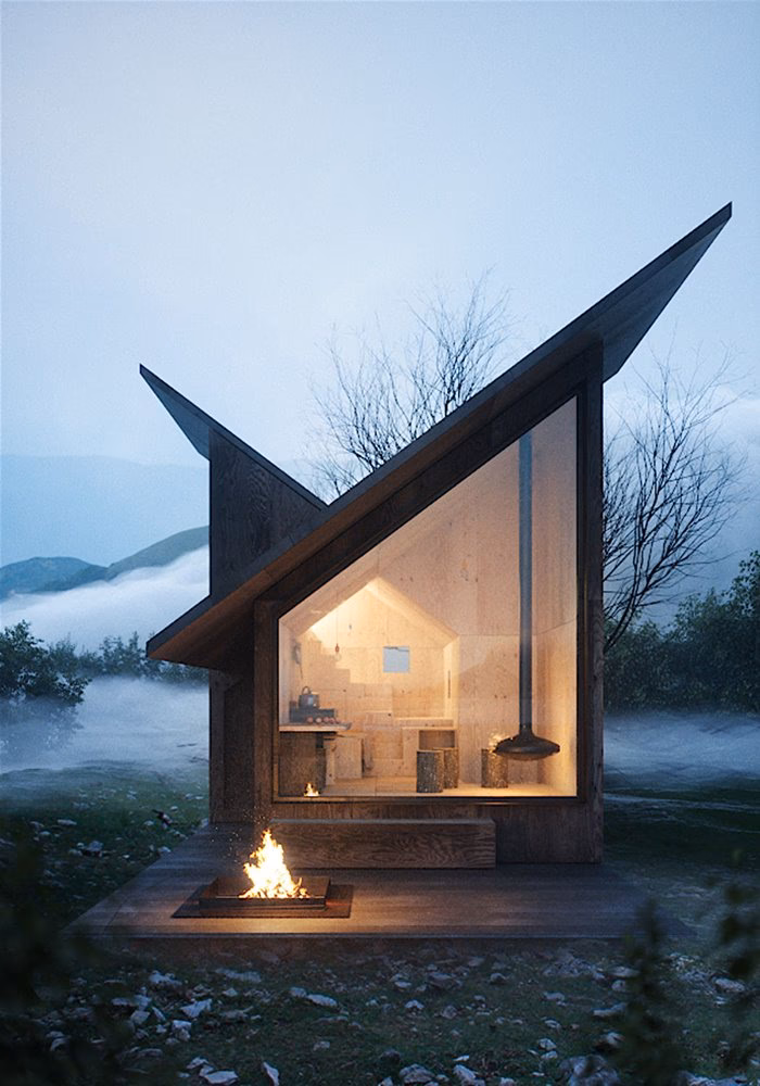 ¿Qué estilo arquitectónico tienen las cabañas?