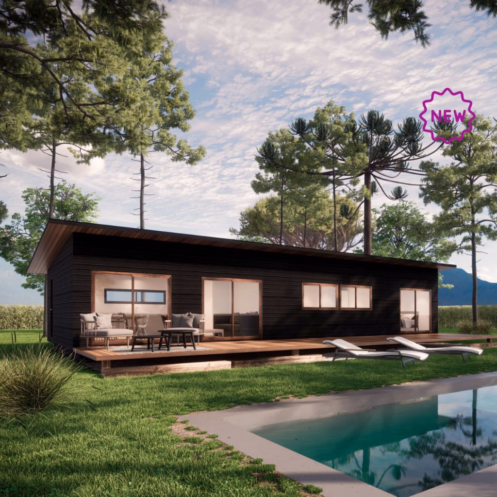 ¿Cuál es la inclinación del techo de una casa prefabricada?