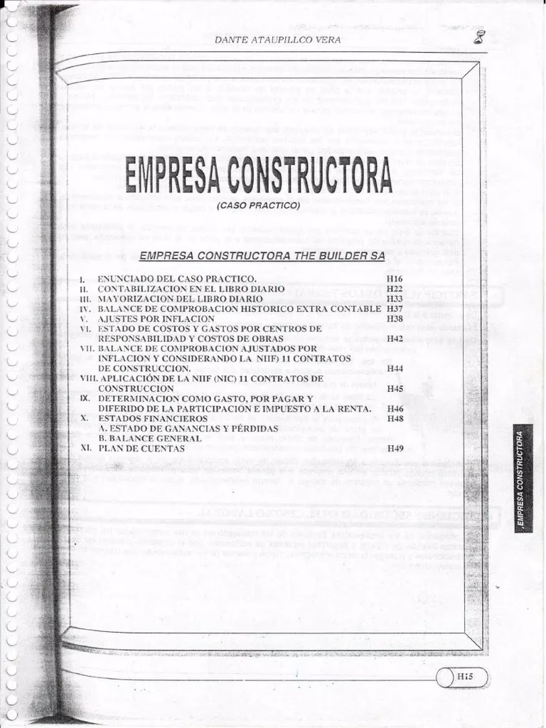¿Qué tipo de contabilidad se utiliza en una constructora?