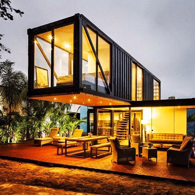 What is a container type building?