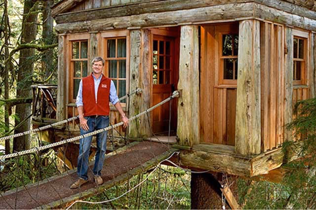 ¿Dónde se pueden ver mansiones en los árboles?