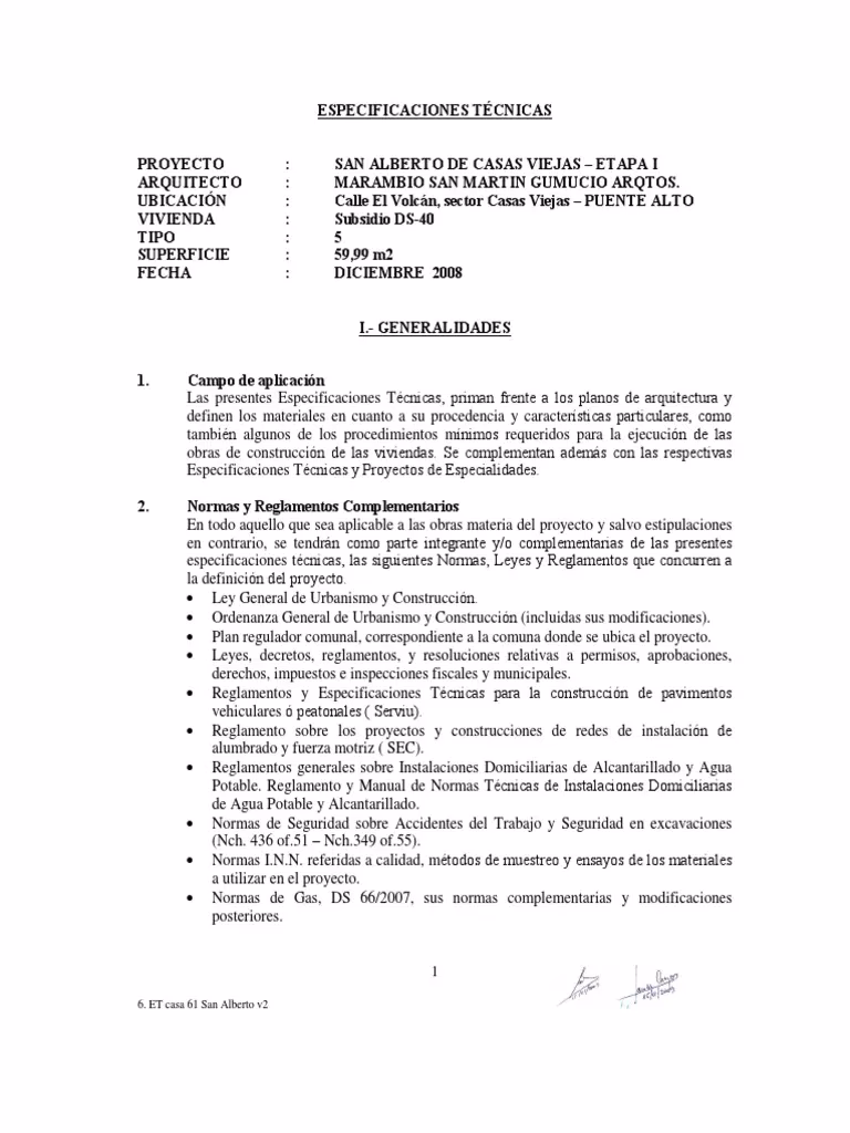 ¿Qué deben tener las especificaciones técnicas?