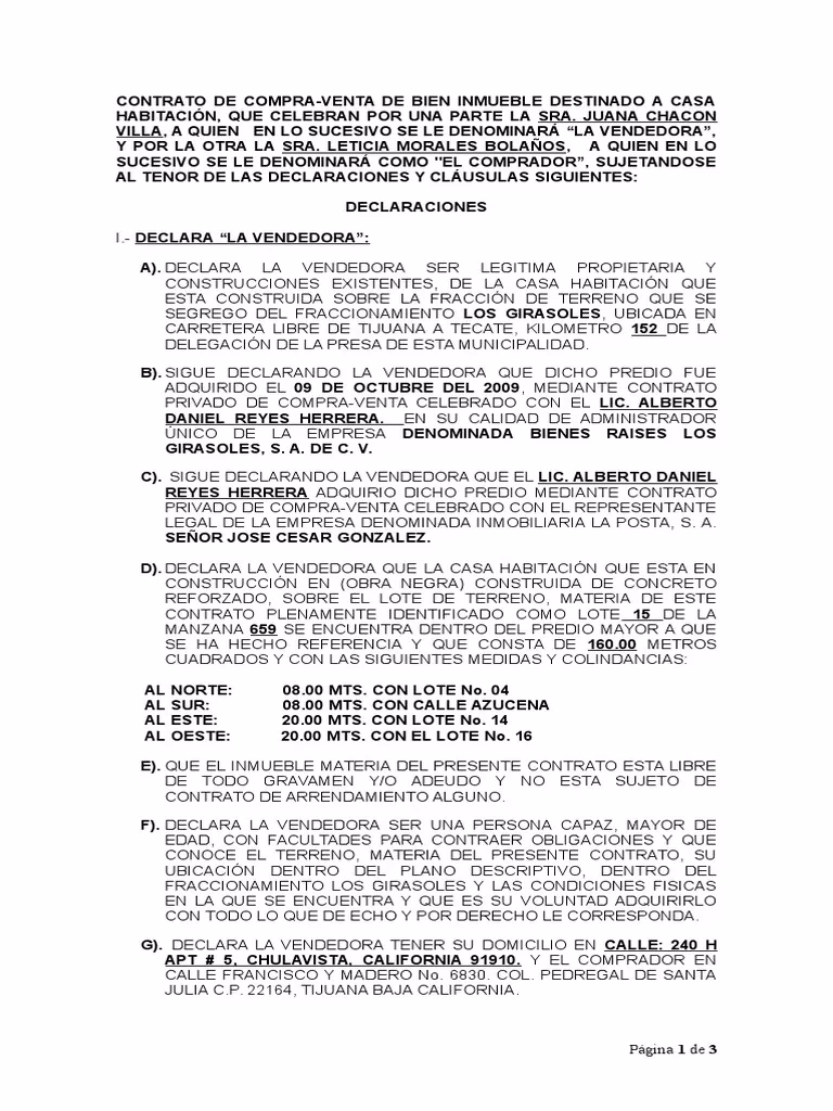 ¿Cómo redactar un convenio de compraventa?